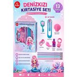 ArtMaster Deniz Kızı Kırtasiye Seti 1 Paket 13 Parça Kurşun Kalem Silgi Kalemtraş Cetvel Kitap Ayracı Kalem Başlığı Okul Seti - Çok Renkli - Standart