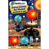 ArtMaster Dünya Güneş Ay Modeli Işıklı ve Hareketli 1 Adet Güneş Sistemi Deney Astronomi Solar Sistem Deney Seti Fen Bilimleri - Renkli - Standart