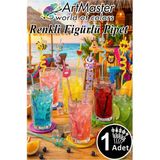 ArtMaster Figürlü Pipet 1 Adet Sevimli Renkli Kıvrımlı Pipet 26 cm Ev Dekoratif Kokteyl Yıkanabilir Emoji Çocuklar Için - Çok Renkli - Standart