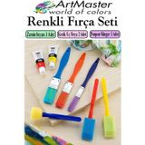 ArtMaster Fırça Seti 6 Lı Plastik Sap Resim Fırçası 1 Paket Suluboya Akrilik Boya Guaj Boya Yağlı Boya Fırca Seti