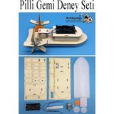ArtMaster Gemi Deney Seti 1 Paket Gemi Maketi Dc Motor Ahşap Gemi Tekne Pilli Deney Bilim Okul Hobi Etkinlik - Siyah - Standart