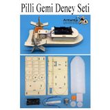 Artmaster Gemi Deney Seti 1 Paket Gemi Maketi Dc Motor Ahşap Gemi Tekne Pilli Deney Bilim Okul Hobi Etkinlik