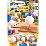 ArtMaster Güneş Dünya Ay Maketi 1 Paket Dünya Güneş Ay Modeli Set Deney Seti Strafor Toplu Fen Bilimleri Okul Etkinlik Sınıf - Beyaz - Standart