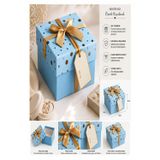 ArtMaster Hediye Kutusu Açık Mavi Kare 1 Adet K-8757 Küçük Boş Hediye Kutusu Sevgiliye Özel Kurdelalı Kutu Karton Kutu 9x9cm