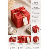 ArtMaster Hediye Kutusu Kırmızı Kare 1 Adet K-8757 Küçük Boş Hediye Kutusu Sevgiliye Özel Kurdelalı Kutu Karton Kutu 9X9CM - Standart