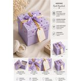ArtMaster Hediye Kutusu Lila Kare 1 Adet K-8757 Küçük Boş Hediye Kutusu Sevgiliye Özel Kurdelalı Kutu Karton Kutu 9X9CM - Standart