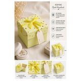 ArtMaster Hediye Kutusu Sarı Kare 1 Adet K-8757 Küçük Boş Hediye Kutusu Sevgiliye Özel Kurdelalı Kutu Karton Kutu 9x9cm