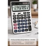 ArtMaster Hesap Makinesi Gri 13X18.5CM 1 Adet Ticon CH-6312 12 Haneli Hafızalı Orta Boy Ofis Büro Masaüstü Hesap Makinası