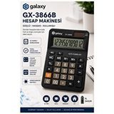 ArtMaster Hesap Makinesi Siyah 10.5X14.5 cm 1 Adet Galaxy GX-3866B 12 Haneli Orta Boy Ofis Büro Masaüstü Hesap Makinası