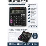 ArtMaster Hesap Makinesi Siyah 12X14.5 cm 1 Adet Galaxy GX-5120D 12 Haneli Orta Boy Ofis Büro Masaüstü Hesap Makinası