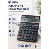 ArtMaster Hesap Makinesi Siyah 14X19 cm 1 Adet Galaxy GX-5120T 12 Haneli Orta Boy Ofis Büro Masaüstü Hesap Makinası