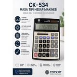 ArtMaster Hesap Makinesi Siyah Gri 15X19.5 cm 1 Adet Cockpıt CK-534 12 Haneli Büyük Boy Hafızalı Büro Masaüstü Hesap Makinası