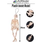 ArtMaster Iskelet Modeli Plastik 20 cm 1 Adet Silikon Insan Iskeleti Plastik Isket Modeli Silikon Iskelet Deneyi Araba Süsü - Krem - 20cm - Standart