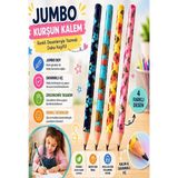 ArtMaster Jumbo Kurşun Kalem 4 Adet Silka 1511 Kelebekli Jumbo Kalın Kalem Hb Kolay Tutuş Dereceli Kalem Kurşun Kalem - Siyah - Standart
