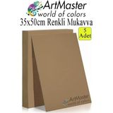 ArtMaster Kahverengi Renkli Mukavva 35X50 cm 5 Adet 1 Paket Renkli Sert Karton 1.0 mm Anasınıfı Hobi Etkinlik Okul Öncesi Elişi - Standart