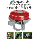 ArtMaster Kırmızı Metal Bisiklet Zili 1 Adet Scooter Zili Denge Zili Alümünyum Bisiklet Zili Bisiklet Süsü Korna Aksesuar - Standart