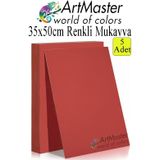 ArtMaster Kırmızı Renkli Mukavva 35x50 cm 5 Adet 1 Paket Renkli Sert Karton 1.0 mm Anasınıfı Hobi Etkinlik Okul Öncesi Elişi