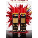 ArtMaster Kırmızı Sprey Boya 200 ml 2 Adet Südor Hızlı Kuruyan Renkli Profesyonel Canlı Renk Ahşap Plastik Demir Metal Porselen