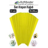 Artmaster Krapon Kağıdı Sarı Renk 10 Adet 50x200 cm Grapon Kağıdı 10'lu Okul Proje Sınıf Anaokulu Kreş Süsleme