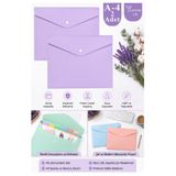 Artmaster Lila Çıtçıtlı Dosya Pastel Renk A4 2 Adet Dosy Plastik Renkli Zarf Dosya Çıt Çıtlı Dosya Ödev Evrak
