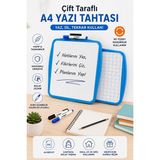 ArtMaster Mavi Çift Taraflı Yazı Tahtası 1 Adet Keyroad 20X30 cm Plastik Kolay Silinebilir Beyaz Yazı Tahtası Büro Etkinlik - A4 - Standart