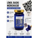 ArtMaster Mavi Linol Mürekkebi 100 ml 1 Adet Lutart Linol Baskı Boya Mürekkebi Blok Baskı Sanat Su Bazlı Matbaa Mürekkebi Hobi - Standart