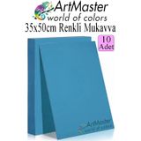 ArtMaster Mavi Renkli Mukavva 35x50 cm 10 Adet 1 Paket Renkli Sert Karton 1.0 mm Anasınıfı Hobi Etkinlik Okul Öncesi Elişi