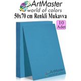 ArtMaster Mavi Renkli Mukavva 50x70 cm 10 Adet 1 Paket Renkli Sert Karton 1.0 mm Anasınıfı Hobi Etkinlik Okul Öncesi Elişi