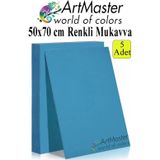 ArtMaster Mavi Renkli Mukavva 50x70 cm 5 Adet 1 Paket Renkli Sert Karton 1.0 mm Anasınıfı Hobi Etkinlik Okul Öncesi Elişi