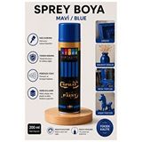 ArtMaster Mavi Sprey Boya 200 ml 1 Adet Südor Hızlı Kuruyan Renkli Profesyonel Canlı Renk Ahşap Plastik Demir Metal Porselen Cam