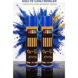 ArtMaster Mavi Sprey Boya 200 ml 2 Adet Südor Hızlı Kuruyan Renkli Profesyonel Canlı Renk Ahşap Plastik Demir Metal Porselen Cam