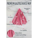 ArtMaster Mikrofiber Pembe Mop Paspas Yedek Ucu 1 Adet Kaliteli Mikrofiber Parke Mermer Seramik Fayans Paspas Laminant Temizlik - Standart - Renkli