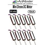 ArtMaster Mini Drone Motoru 10 Adet Çekirdeksiz Yüksek Hızlı Güçlü Deney Dc Dron Motoru Uçak Mini Drone Motoru Okul Helikopter - Siyah - Standart