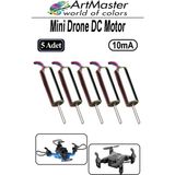 ArtMaster Mini Drone Motoru 5 Adet Çekirdeksiz Yüksek Hızlı Güçlü Deney Dc Dron Motoru Uçak Mini Drone Motoru Okul Helikopter - Siyah - Standart