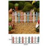 ArtMaster Mini Mavi Renkli Bahçe Çiti 1 Adet 3x60 cm Teraryum Okul Ev Proje Renkli Minyatür Çit Ahşap