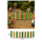 Artmaster Mini Yeşil Renkli Bahçe Çiti 1 Adet 3x60 cm Teraryum Okul Ev Proje Renkli Minyatür Çit Ahşap Dekor