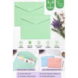 ArtMaster Nane Yeşil Çıtçıtlı Dosya Pastel Renk A4 2 Adet Dosy Plastik Renkli Zarf Dosya Çıt Çıtlı Dosya Ödev Evrak Belge Saklama - Standart
