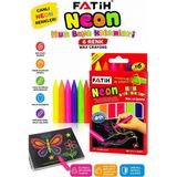 ArtMaster Neon Üçgen Mum Boya 6 Lı 1 Paket Fatih 6 Renk Üçgen Mumboya Elleri Kirletmeyen Yıkanabilir Silinebilir Karton Kutu - Renkli