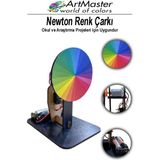 ArtMaster Newton Renk Çarkı Yapım Seti 12X7X10 cm 1 Adet Okul Sınıf Fen Bilimleri Deney Setleri Nevton Çarkı Yapımı - Çok Renkli - Standart