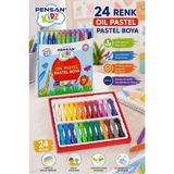 ArtMaster Pastel Boya 24 Renk 1 Paket Pensan Pastel Boya 24 Lü Karton Kutulu Parlak Canlı ve Örtücü Renkler - Çok Renkli