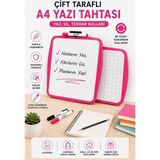 ArtMaster Pembe Çift Taraflı Yazı Tahtası 1 Adet Keyroad 20X30 cm Plastik Kolay Silinebilir Beyaz Yazı Tahtası Büro Etkinlik Ders - A4 - Standart