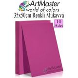 ArtMaster Pembe Renkli Mukavva 35X50 cm 10 Adet 1 Paket Renkli Sert Karton 1.0 mm Anasınıfı Hobi Etkinlik Okul Öncesi Elişi - Standart