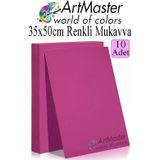 ArtMaster Pembe Renkli Mukavva 35x50 cm 10 Adet 1 Paket Renkli Sert Karton 1.0 mm Anasınıfı Hobi Etkinlik Okul Öncesi Elişi