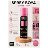 ArtMaster Pembe Sprey Boya 200 ml 1 Adet Südor Hızlı Kuruyan Renkli Profesyonel Canlı Renk Ahşap Plastik Demir Metal Porselen Cam