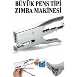 ArtMaster Pens Zımba Makinesi 24/6 1 Adet Norex Pens Tipi Çelik Büyük Zımba Makinası 30 35 Sayfa Ofis Büro Okul Öğrenci Büyük Boy - Gri - Standart