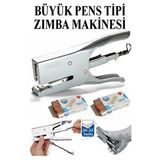 ArtMaster Pens Zımba Makinesi 24/6 Ve 2 Adet Zımba Teli Norex Pens Tipi Çelik Büyük Zımba Makinası 30 35 Sayfa Ofis Büro Okul Gri