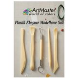 ArtMaster Plastik Ebeşuar Modelleme Seti 5 Li 1 Paket Plastik Kil Seramik Oyma Modelleme Modelaj Seti Heykel Oyma