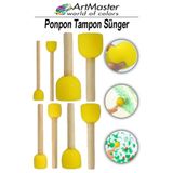 Artmaster Ponpon Tampon Sünger Fırça Seti 8 Li 1 Paket Sünger Tampon 8 Li 1 Paket Süngerli Fırça Res