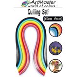 ArtMaster Quilling Seti Ince 5 mm 1 Paket Karışık Renkli Quling Kağıt Katlama Kıvırma Sanatı Telkari Kuiling - 5mm - Standart