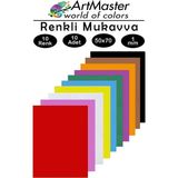 ArtMaster Renkli Mukavva 50X70 cm 10 Renk 1 Paket Renkli Sert Karton 1.0 mm Anasınıfı Hobi Etkinlik Okul Öncesi Proje - Standart